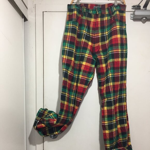 REGAL WEAR WIDE LEG PLAID PANTS SIZE 36 - Picture 7 of 11